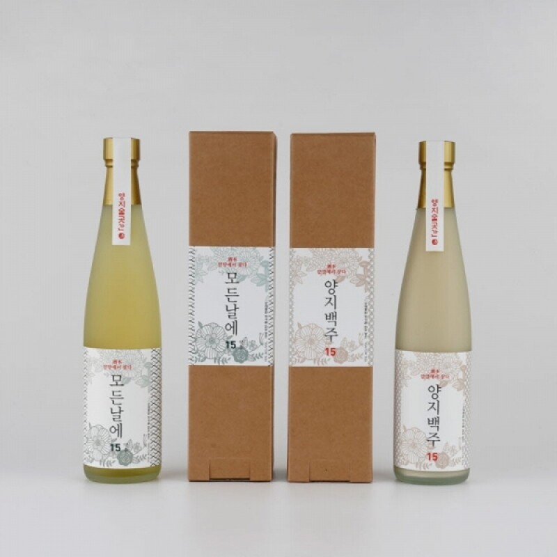 양양술곳간,양양술곳간 전통주 선물세트 (모든날에/양지백주) 500ml x 2개양양술곳간,양양술,약주,탁주,양지백주,든날에.