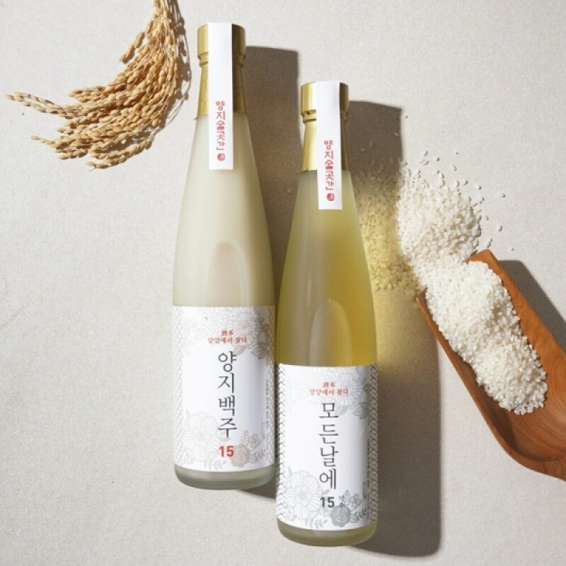 양양술곳간,양양술곳간 전통주 선물세트 (모든날에/양지백주) 500ml x 2개양양술곳간,양양술,약주,탁주,양지백주,든날에.